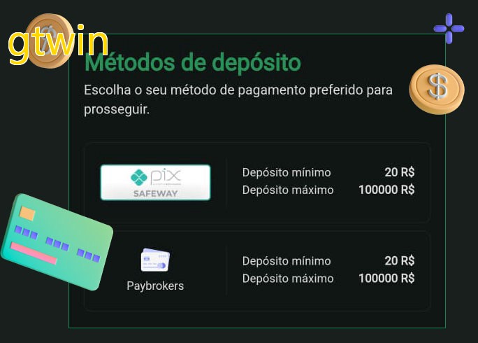 O cassino gtwinbet oferece uma grande variedade de métodos de pagamento